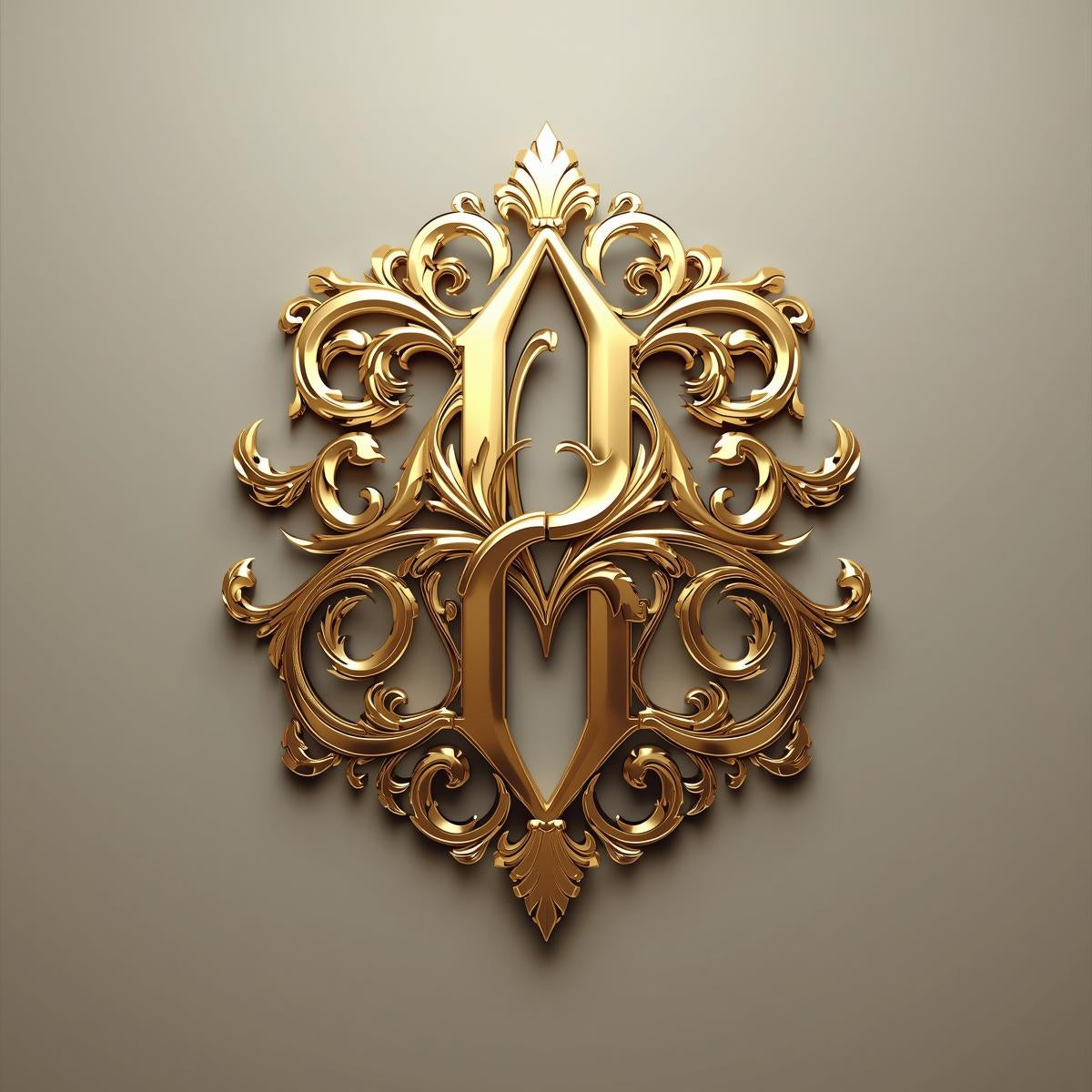 Luxury Gold Monogram Logo Kit