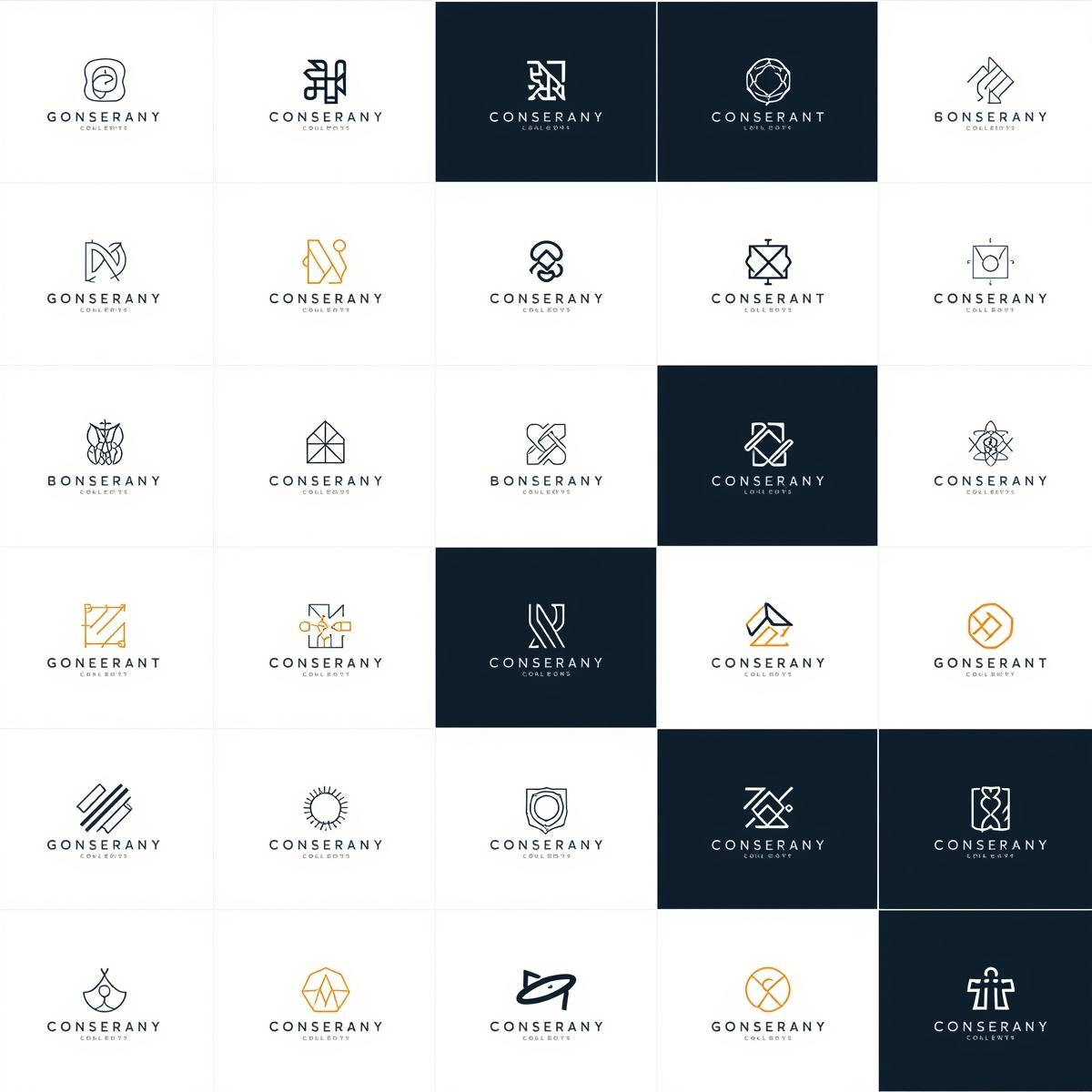 Modern Minimalist Logo Templates (Editable SVG & PNG)