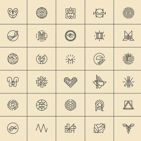 Minimal Line Art Logo Set