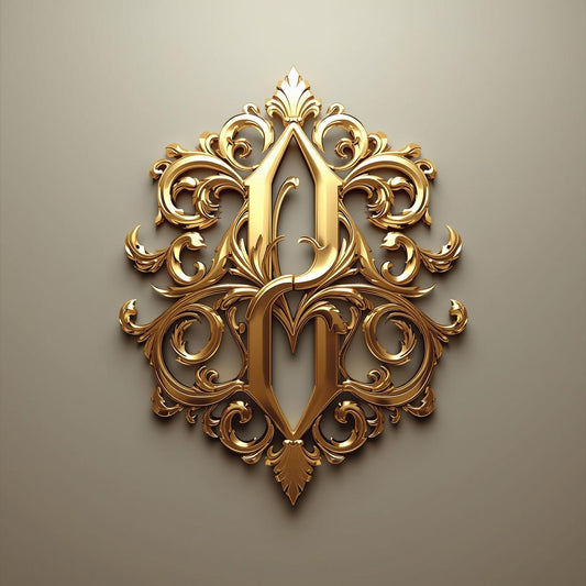 Luxury Gold Monogram Logo Kit